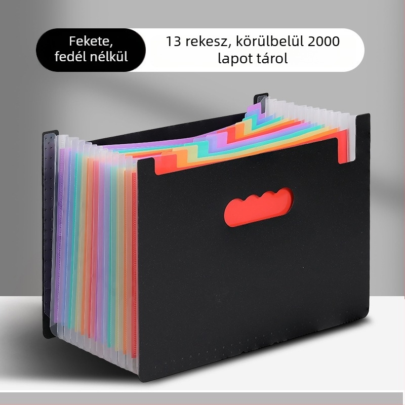 Yurui PP álló háromoldalas zárható irattál 25 rekesszel, logónyomtatási lehetőség