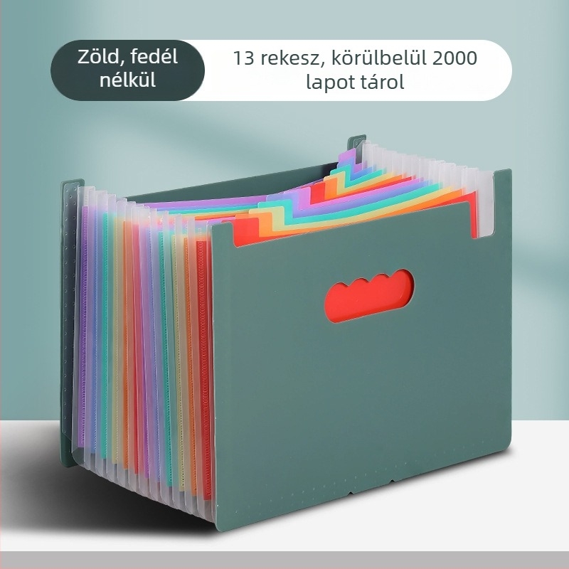 Yurui PP álló háromoldalas zárható irattál 25 rekesszel, logónyomtatási lehetőség