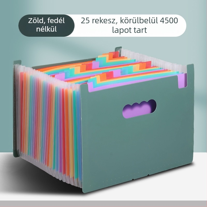 Yurui PP álló háromoldalas zárható irattál 25 rekesszel, logónyomtatási lehetőség