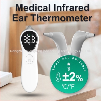 Infravörös érintés nélküli homlok- és tárgyhőmérő, kézi kettős célú digitális termometer, mérés kevesebb mint 1 s, 32.0–42.9°C, USB-töltés