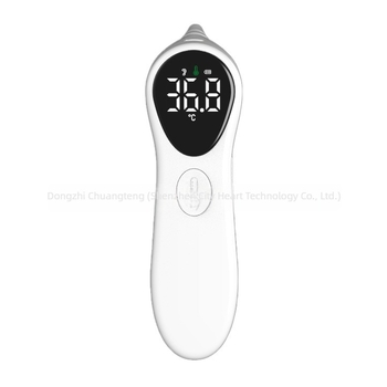 Infravörös érintés nélküli homlok- és tárgyhőmérő, kézi kettős célú digitális termometer, mérés kevesebb mint 1 s, 32.0–42.9°C, USB-töltés