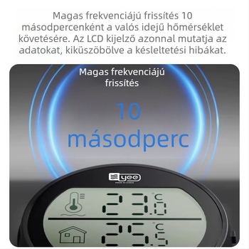 Akváriumi hőmérő: kiváló precizitású elektronikus hőmérséklet-érzékelő, külső ragasztó szenzor (ABS, modell C1-1131, hőmérséklet-mérés)