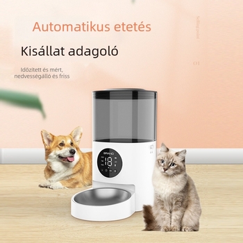 Macskák számára készült okos etető Wi-Fi-vel: időzített és adagolt etetés