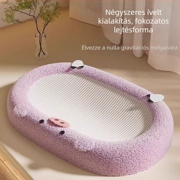 Nagy méretű macskakarcoló deszka beépített macskaházzal, kopásálló kender felülettel