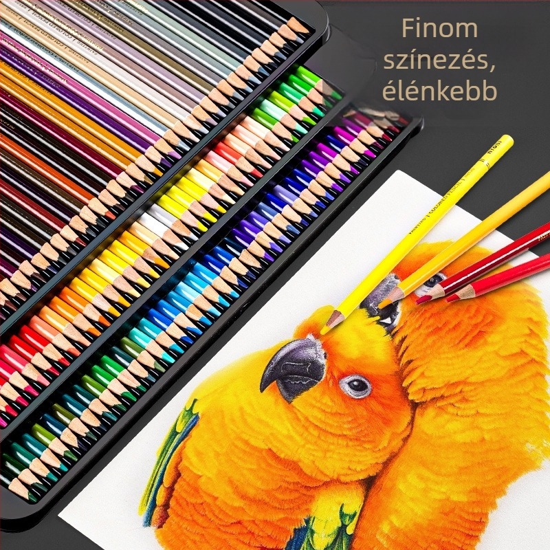 Neoni olaj alapú ceruza készlet, fém burkolat, HB grafitmag, alapcsomagolás, rajzhoz és festéshez