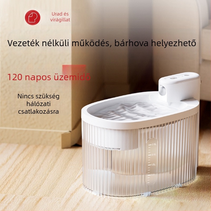Automata vízadagoló macskák és kutyák számára, Little White Whale modell, levehető, súly 1,5 kg