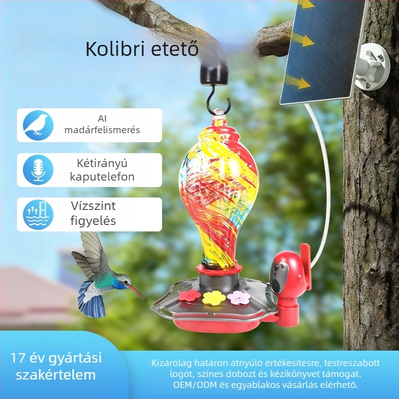 Kültéri automata vízidispenser háziállatoknak kamerával, udvarra és kertbe, intelligens itató