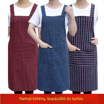 Ujj nélküli konyhai kötény 100% pamutból, foltálló, légáteresztő, geometriai minta, modern minimalista stílus