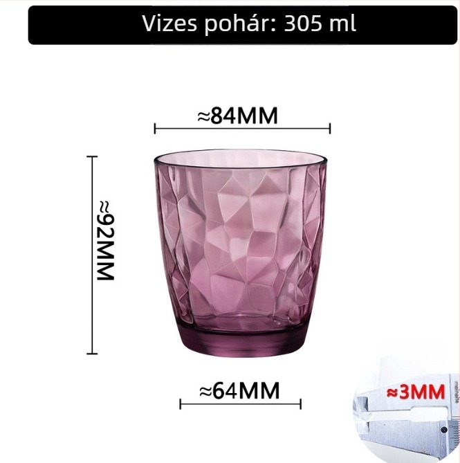 Szóda-lime üvegből készült fogkefés és szájöblítő pohár készlet, hengeralakú, egyszínű mintázat, modern minimalist stílus, hat darab