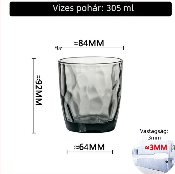 Szóda-lime üvegből készült fogkefés és szájöblítő pohár készlet, hengeralakú, egyszínű mintázat, modern minimalist stílus, hat darab