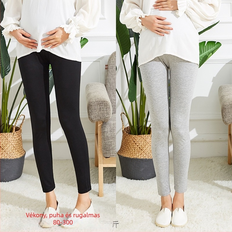 Kismama leggings Modal anyagból, ultra vékony, cropped hossz, magas derék, hasi támasz, nagy rugalmasság