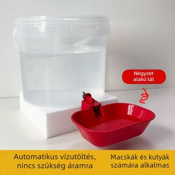 Macska itató automatikus feltöltéssel, áramellátás nélkül, hordozható, nagy kapacitású