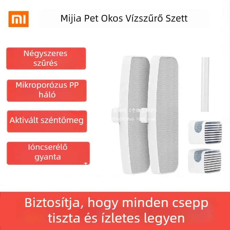 Intelligens szűrőcsere-készlet háziállatok vízadagolójához, tömlővel és pumpával