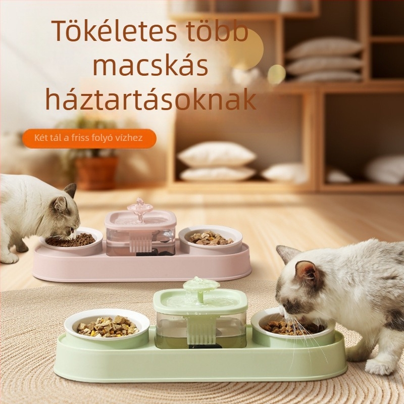 Automata macska etető és vízadagoló tál – univerzális macska etetőeszköz