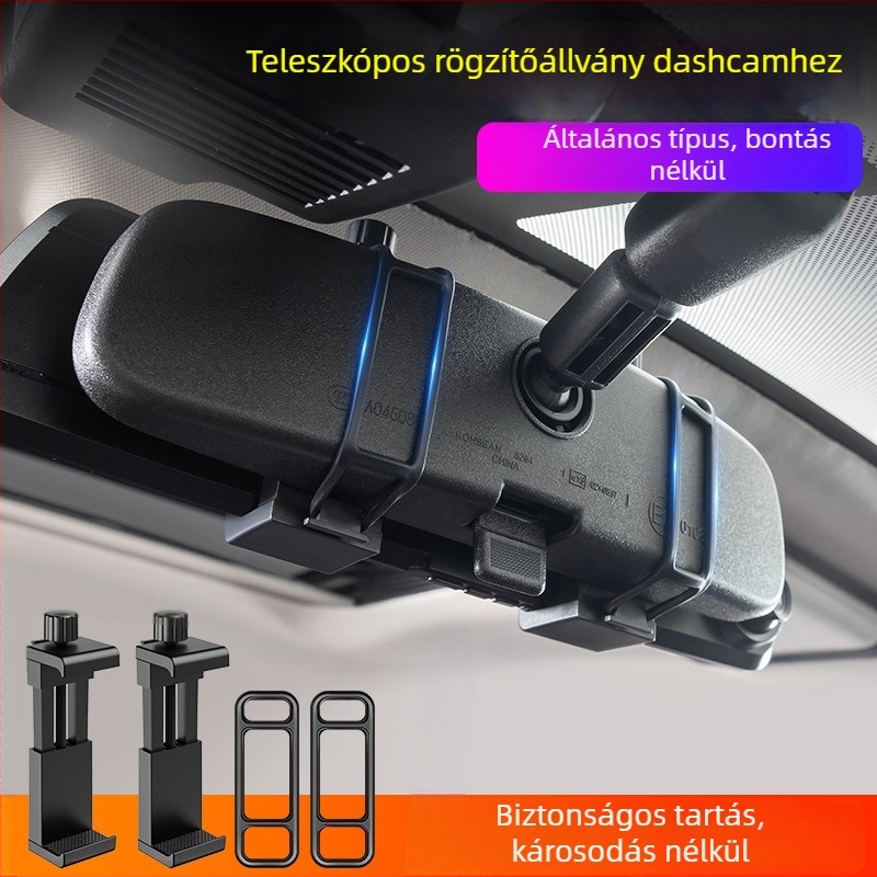 Universális dashcam tartó – központi konzolhoz és visszapillantó tükörhöz tartozó alap