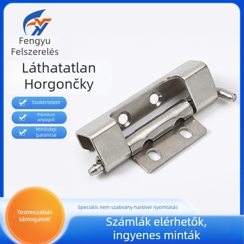 Rejtett rozsdamentes acél szekrényzsanér, SUS201/SUS304/SUS316, felületkezelés elektroforezissel, modern minimalist stílus
