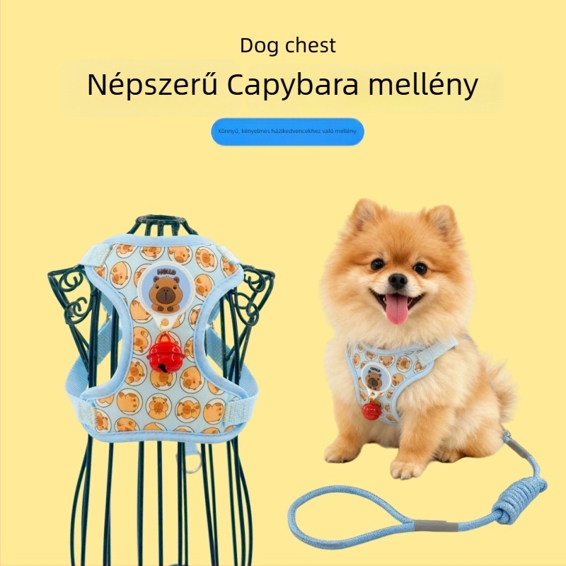 Nylon kutya mellény és póráz, Wanjia márka, kód Kapibala Net Bag
