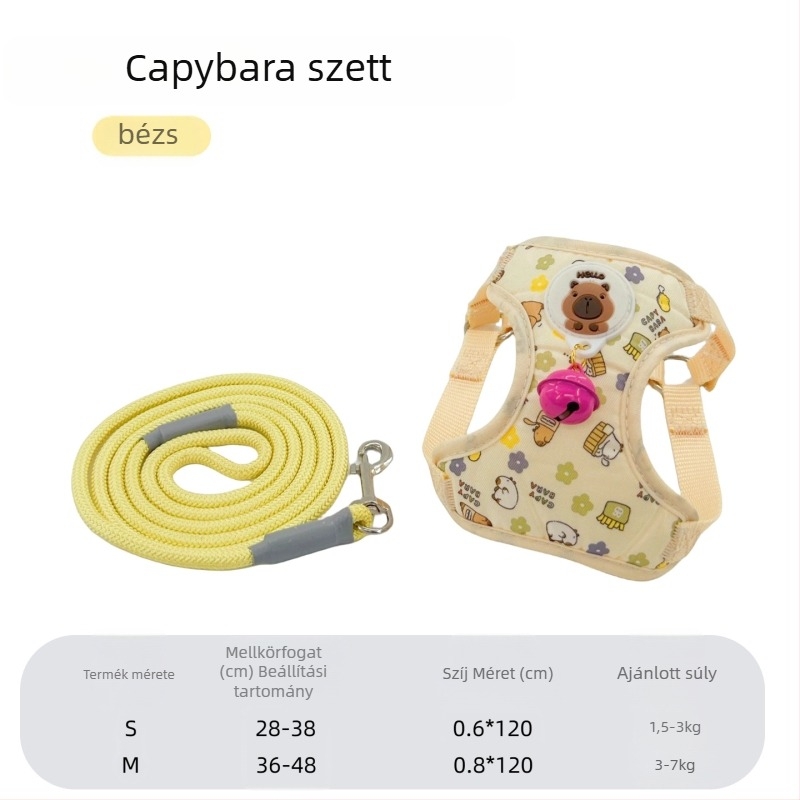 Nylon kutya mellény és póráz, Wanjia márka, kód Kapibala Net Bag