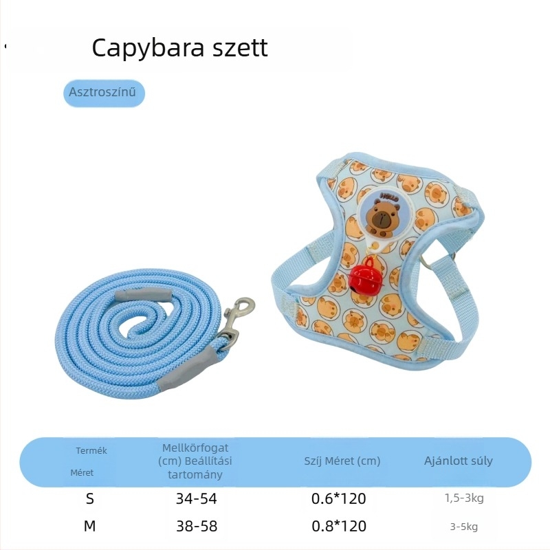 Nylon kutya mellény és póráz, Wanjia márka, kód Kapibala Net Bag