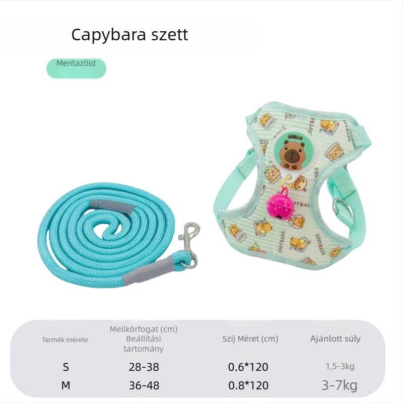 Nylon kutya mellény és póráz, Wanjia márka, kód Kapibala Net Bag