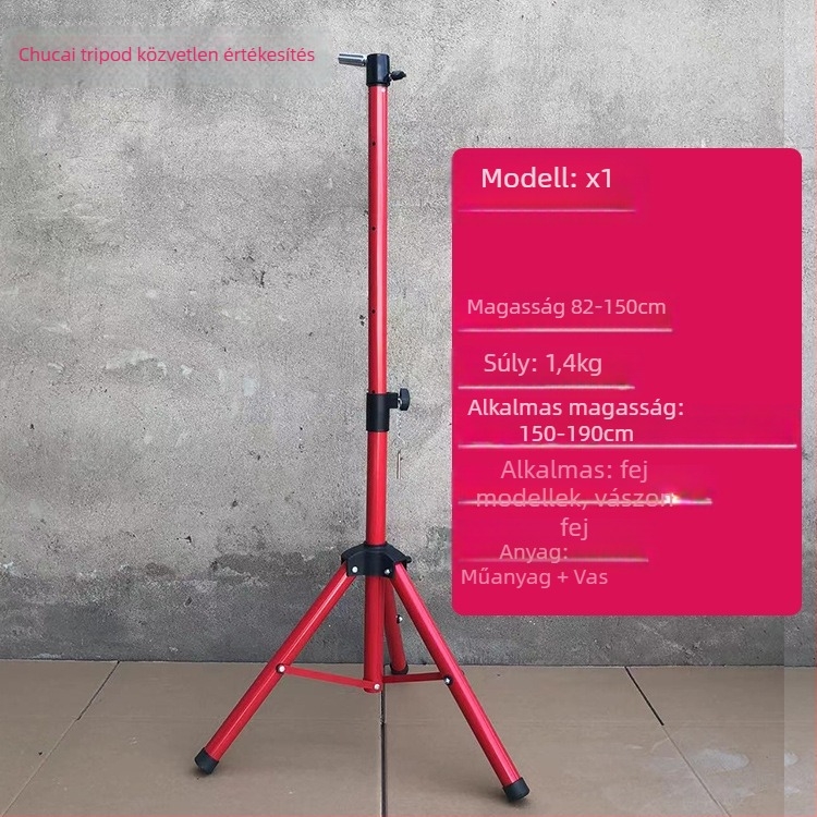 Parókafej tripod állvánnyal – hosszú selyem haj, hosszú göndör fürrok frufjval, festhető, fejformázó támogatás