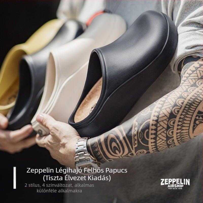 Férfi EVA klumpa vastag talppal, vízálló, slip-on, kültéri nyári papucs