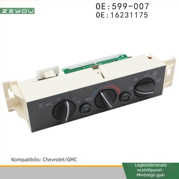 Klimatizációs panelkapcsoló 9378815 Chevrolet 599-007-hoz