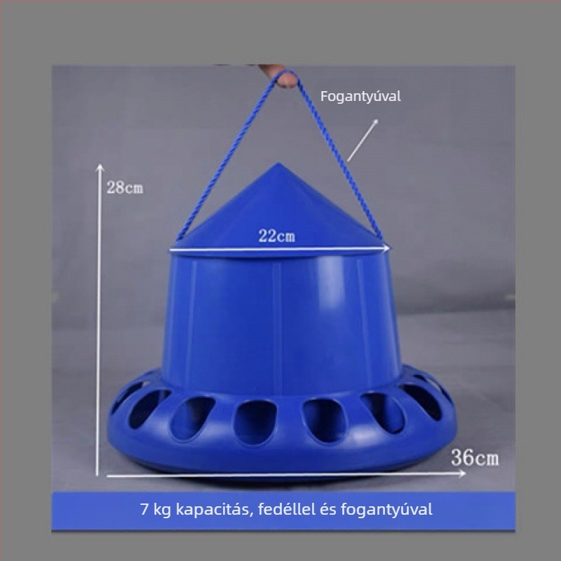 Automata baromfi etető kiömlésmentes tálcával, többféle madár számára