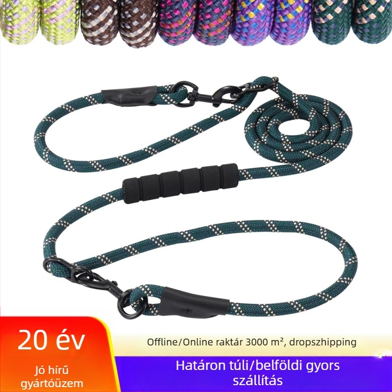 Kétkutyás póráz, nylon, 1:2 kötés, nem bővíthető