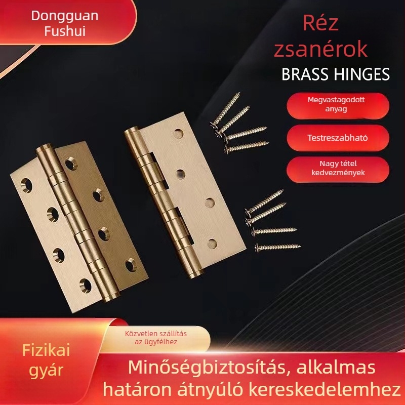 Csapágyas zsanér, rézből, huzalhúzott felülettel, modell 3043, márka FUSUI, modern egyszerű stílus