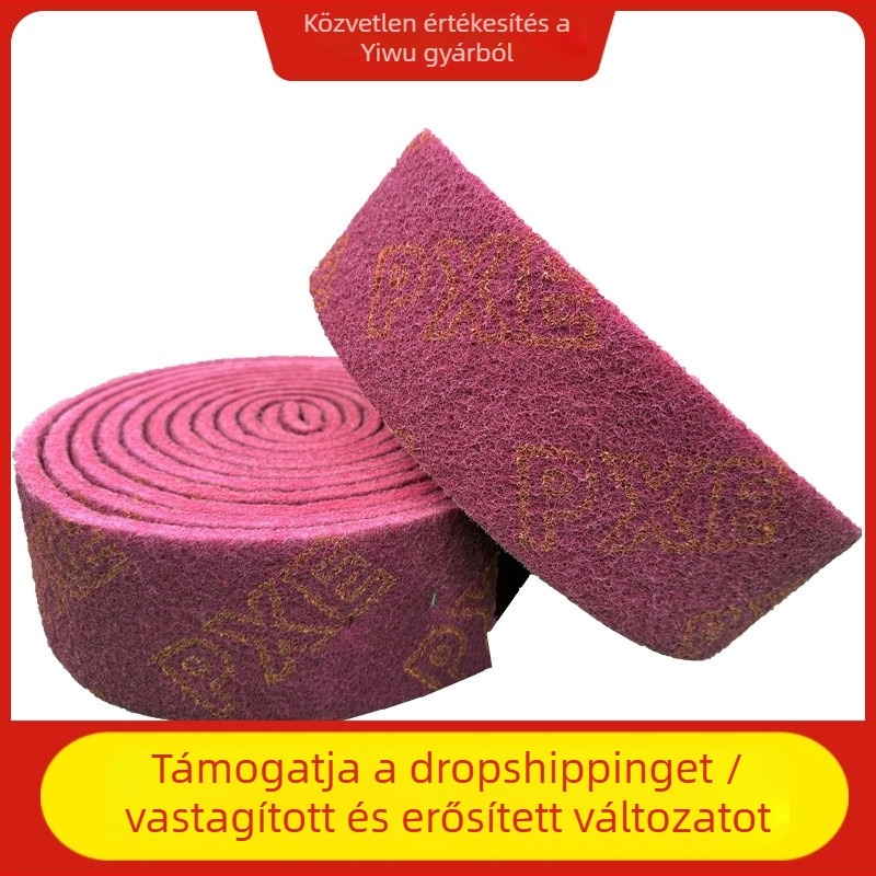 Súrolópad edényekhez és tálakhoz, nylon alapú, emery abrazív flocking, barna korund rostok