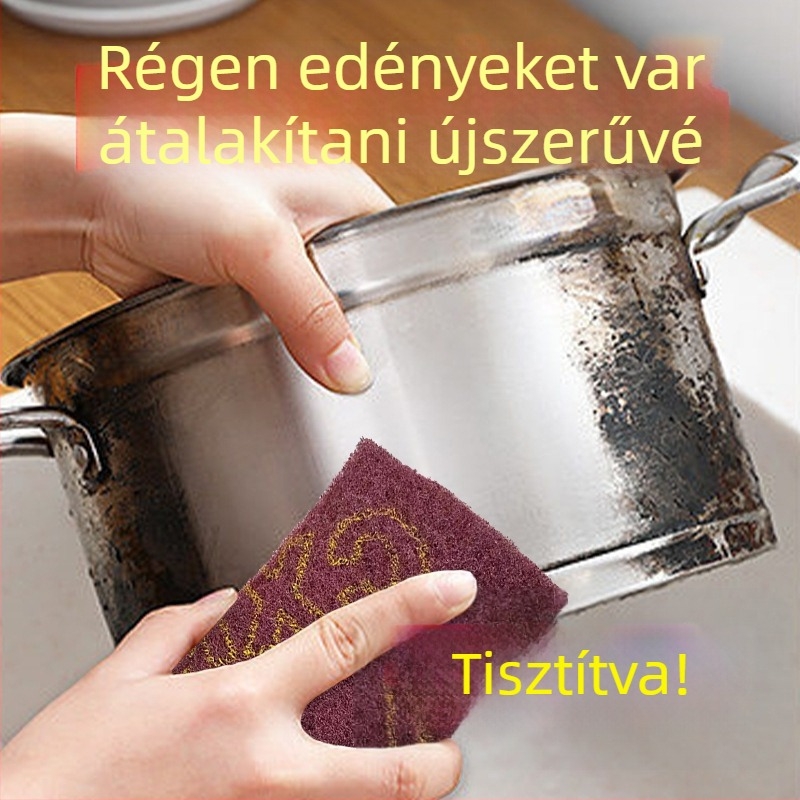 Súrolópad edényekhez és tálakhoz, nylon alapú, emery abrazív flocking, barna korund rostok