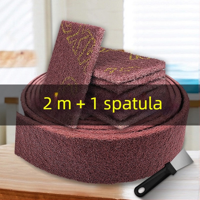 Súrolópad edényekhez és tálakhoz, nylon alapú, emery abrazív flocking, barna korund rostok