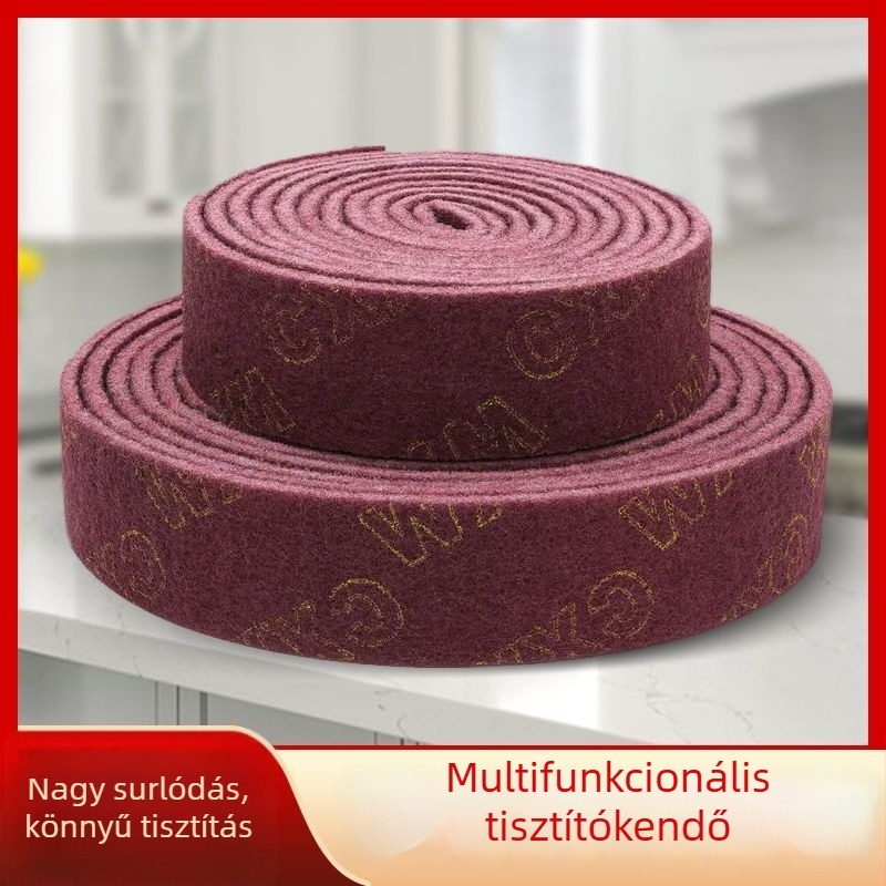 Súrolópad edényekhez és tálakhoz, nylon alapú, emery abrazív flocking, barna korund rostok