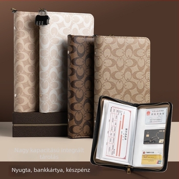 Bőr, többfunkciós nyugtákat és bankbetéteket rendezője cipzárral — modell CDB0102100902, a Multi-Collection-től