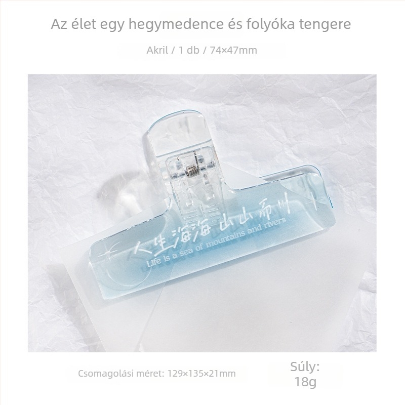 Momo átlátszó akrilklippek tervezőfüzethez, INS-stílus, Let It Shine sorozat, 4 változat