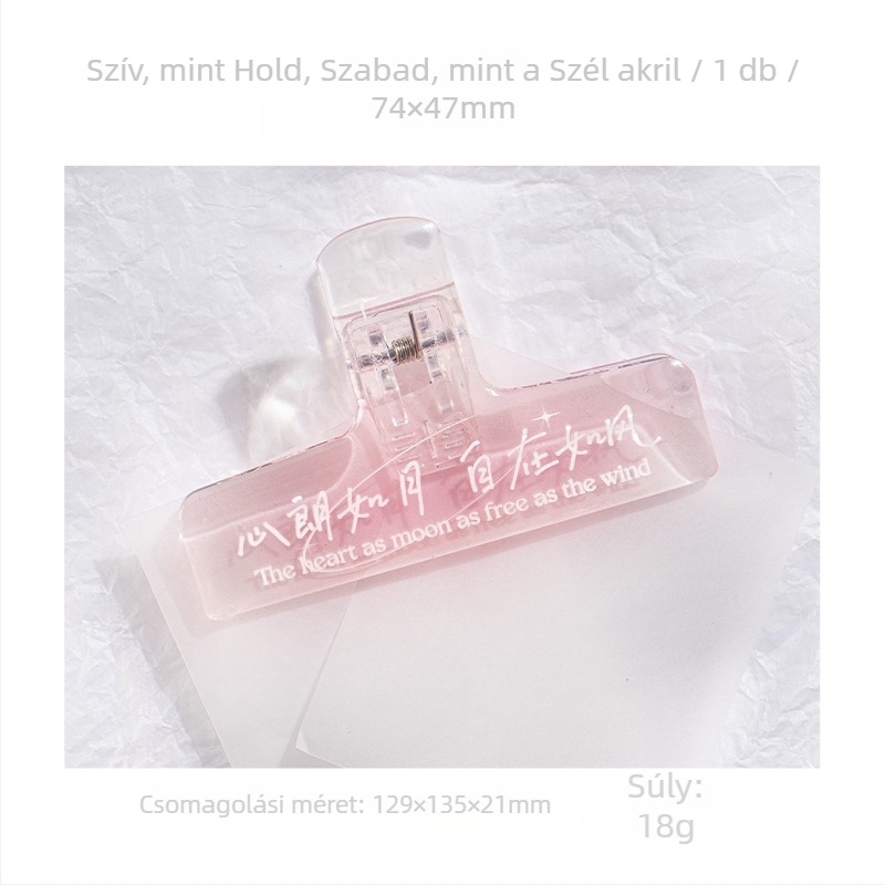 Momo átlátszó akrilklippek tervezőfüzethez, INS-stílus, Let It Shine sorozat, 4 változat