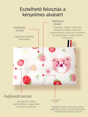 Gyerekeknek szóló karikatúra stílusú párna, mosott pamut anyag Washed Cotton, biztonsági osztály A, 1–3 éveseknek, 2025 nyár