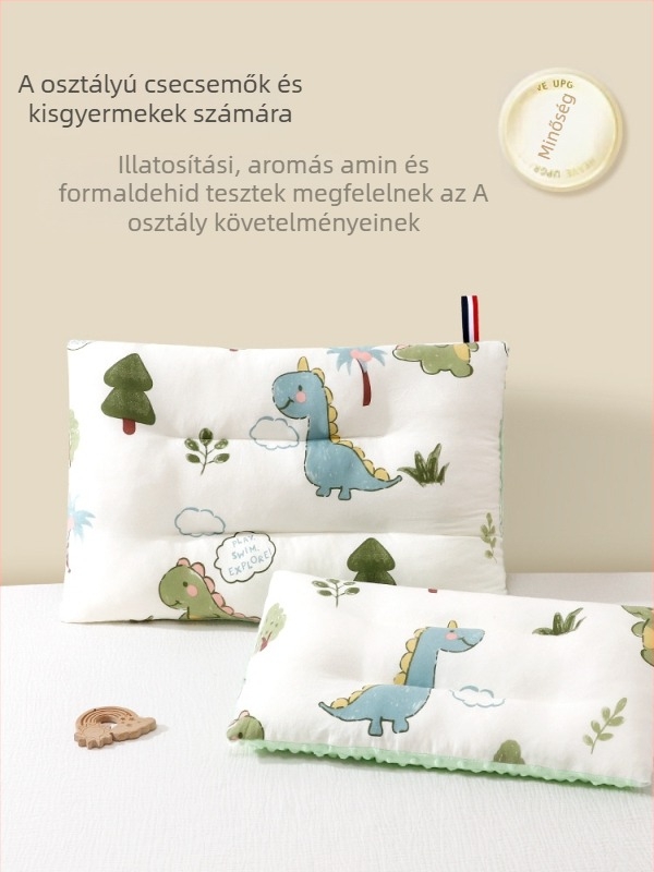 Gyerekeknek szóló karikatúra stílusú párna, mosott pamut anyag Washed Cotton, biztonsági osztály A, 1–3 éveseknek, 2025 nyár