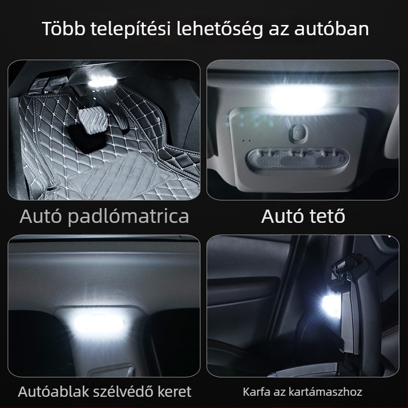 Autó belső olvasólámpa – ABS, 3.7V, 5W, modell 054