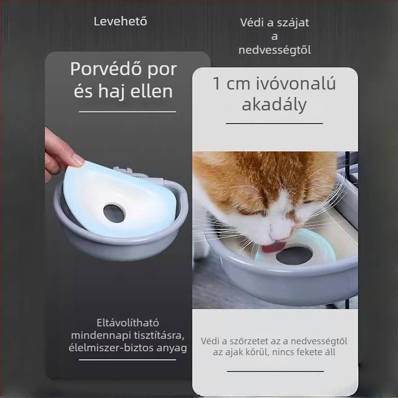 Függő itató háziállatok számára, folyó vízellátással és automata etetővel (ketreces használatra) | Anyag: PP/ABS/PET