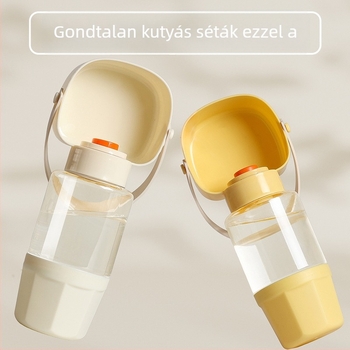 Minden egyben kutya víz- és etetőpalack – hordozható kültéri használathoz, műanyagból, 5 darabos készlet, nem importált