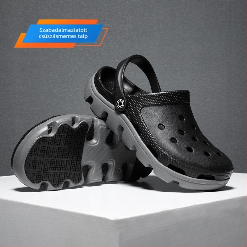 JDOV Férfi perforált slip-on cipő, EVA felső rész, csúszásmentes, sportos stílus, modell 2301, 2024 nyár