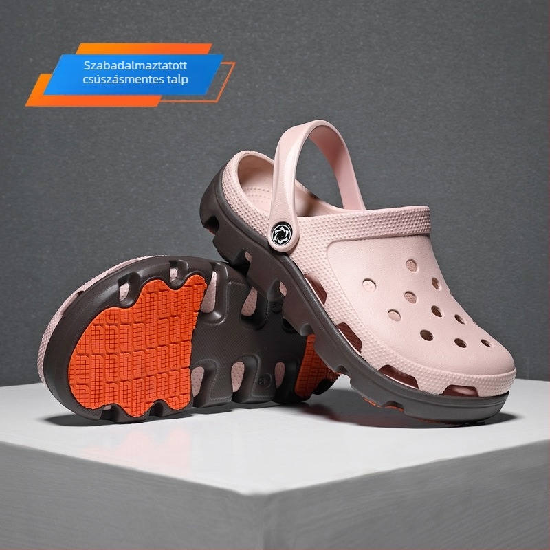 JDOV Férfi perforált slip-on cipő, EVA felső rész, csúszásmentes, sportos stílus, modell 2301, 2024 nyár