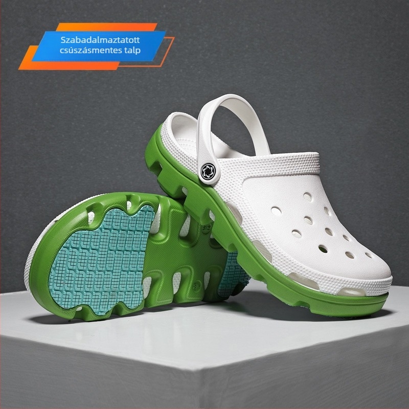 JDOV Férfi perforált slip-on cipő, EVA felső rész, csúszásmentes, sportos stílus, modell 2301, 2024 nyár