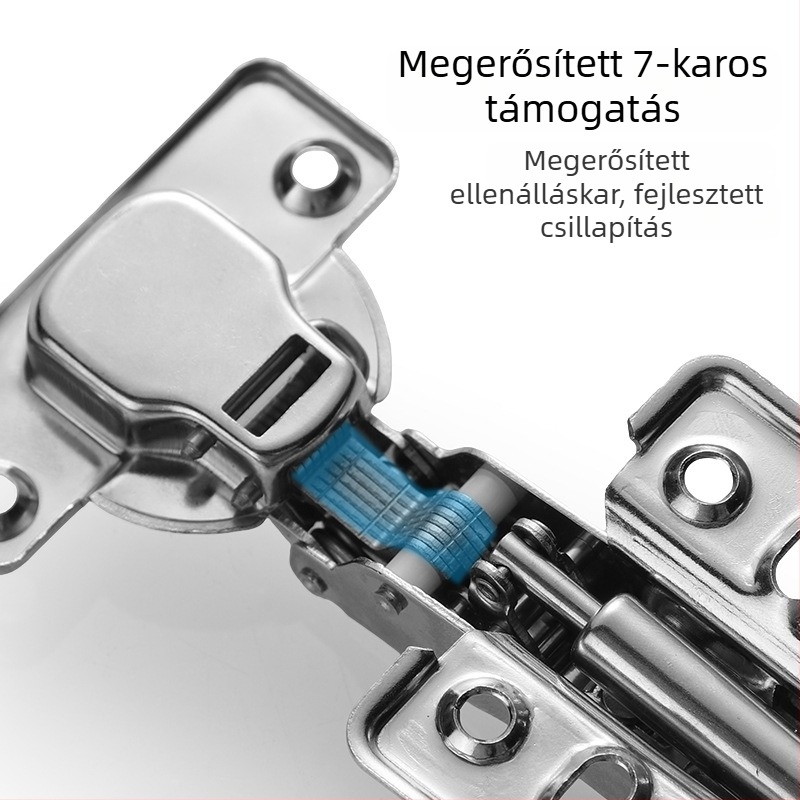 Rozsdamentes acél szekrényajtó pánt - Modell CG9.5, Anyag: rozsdamentes acél, Felületkezelés: polírozás, Vastagság: 1 mm