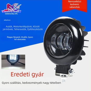 LED kör alakú munkalámpa terepjáró járművekhez, 30W, 9-36V, 8000LM, 6000K, LED 2525