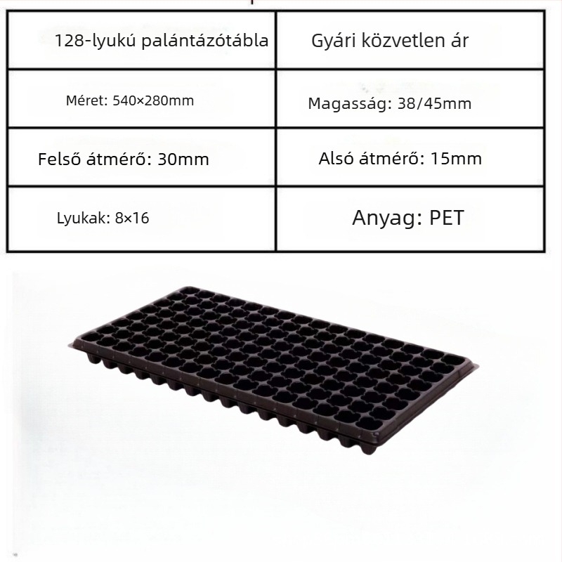 PET anyagú palánta tálca Seedling tray 002, palánta- és zöldségtermesztéshez, Jin Xu