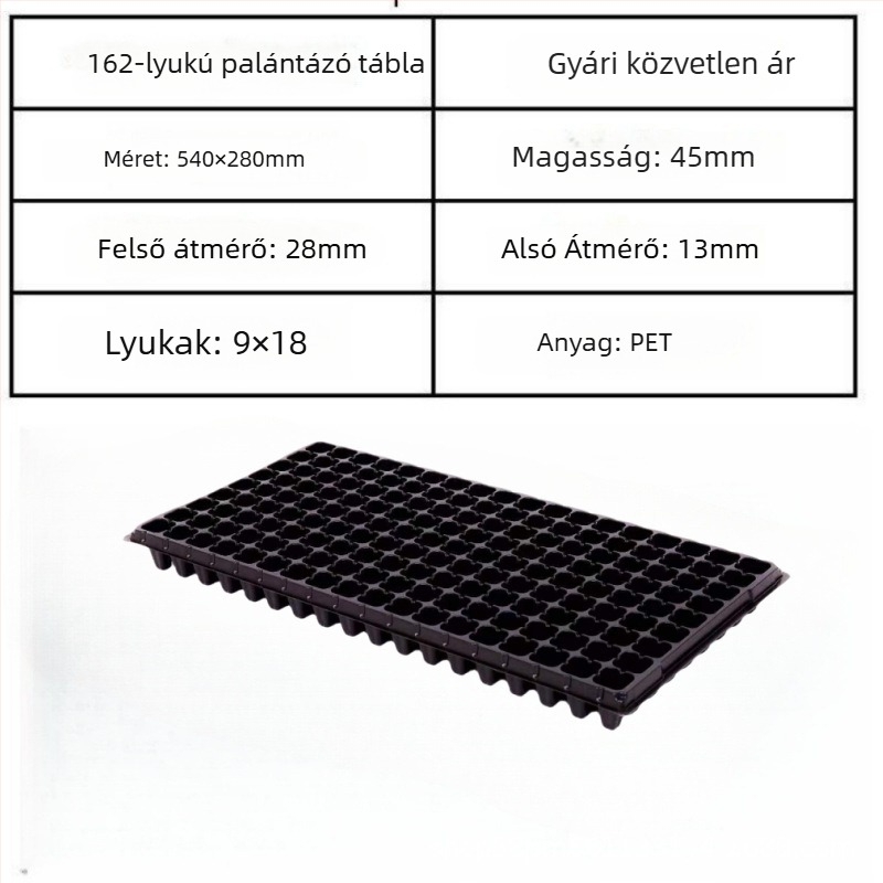 PET anyagú palánta tálca Seedling tray 002, palánta- és zöldségtermesztéshez, Jin Xu