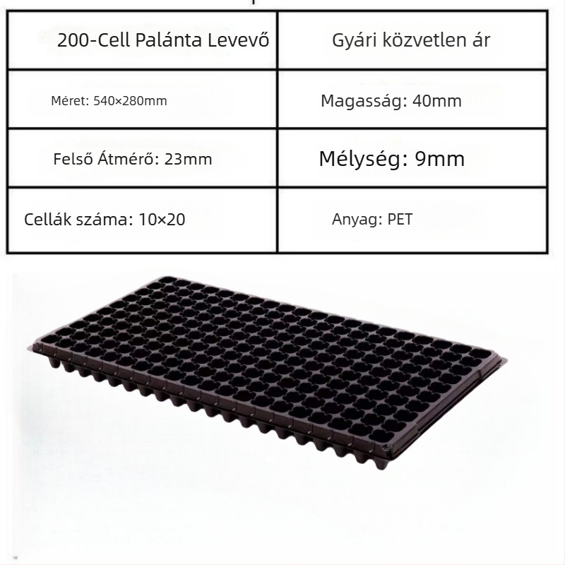 PET anyagú palánta tálca Seedling tray 002, palánta- és zöldségtermesztéshez, Jin Xu
